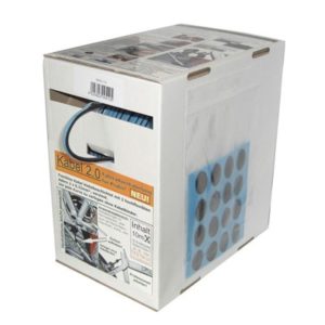 Rollo 10 metros de cable de luz Fasi con funda autoadhesivo azul