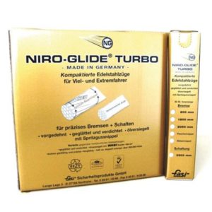 Caja 50 cables freno Niro Glide Turbo acero inoxidable MTB 2050 mm x 1.5 mm