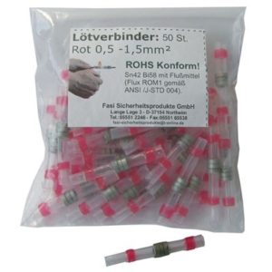 Bolsa de 50 unidades de racor Fasi para cable de luz rojo