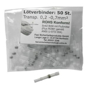 Bolsa de 50 unidades de racor Fasi para cable de luz transparente