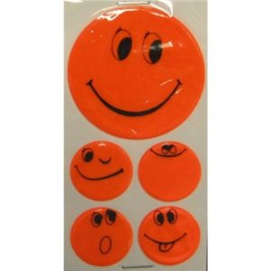 Pegatinas sonrientes Fasi naranja 1 (5 cm) - 4 (2.5 cm)