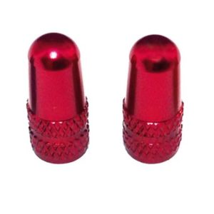 Juego de tapones Fasi valvula Presta aluminio rojo anodizado