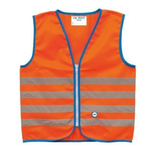 Chaleco seguridad Wowow Fun niño rayas reflect.cierre cremallera naranja talla L (52x54 cm) 10+ años