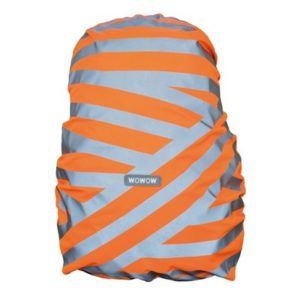 Funda mochila Wowow Berlin impermeable reflectante plata/naranja