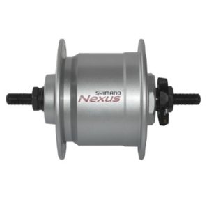 Buje delantero Shimano DHC3000 36 agujeros 100 mm eje completo plata