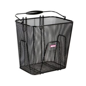 Cesta trasera Unix Ruggero malla estrecha 32x31x24 cm negro