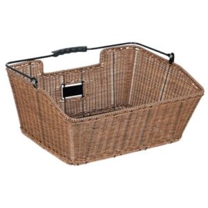 Cesta trasera Unix Mateo malla trenzada 40x30x18 cm marron