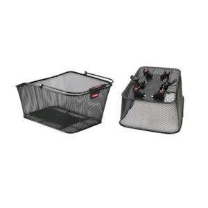 Cesto trasero Klickfix City 2 malla estrecha para Racktime 41x21x31 negro