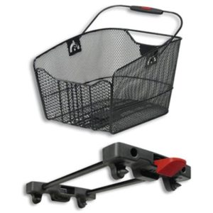 Cesto trasero Klickfix Citymax malla estrecha para Racktime placa adaptadora incluida 23x22.5x36 neg