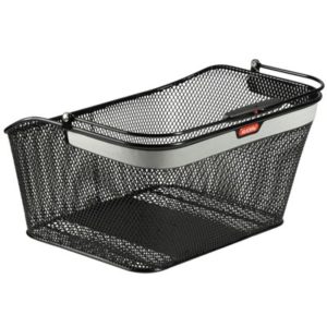 Cesto trasero Klickfix Citymax malla estrecha con reflectante GTA 40x20x30 negro