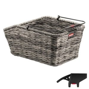 Cesto trasero Klickfix Structura GT con clip Trenzado 44x24x20 gris 18 litros