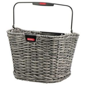 Cesto delantero Klickfix Structura mimbre sin adaptador 34x25x27 gris 16 litros