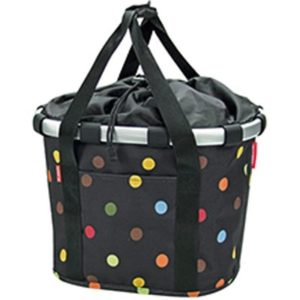 Bolsa delantera Klickfix Reisenthel 35x28x26 negro/puntitos