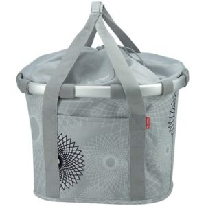 Bolsa delantera Klickfix Reisenthel 35x28x26 gris/espirales