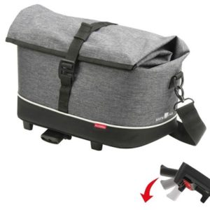 Bolsa trasera Klickfix Rackpack City 38x21x25 gris Tweed 8 litros