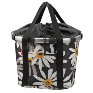 Bolsa delantera Klickfix Reisenthel 35x28x26 negro/margaritas