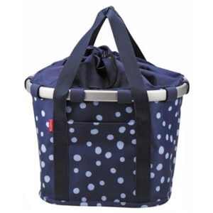 Bolsa delantera Rixen&Kaul Reisenthel 15L 35x28x26 cm azul marino/motas blancas p/fijacion Klickfix