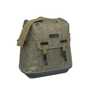 Alforja New Looxs Alba 34L impermeable poliester bronce con reflectantes (32x35x16 cm)