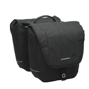 Alforja New Looxs Avero Racktime 25L impermeable poliester negro con reflectantes (32x33x13 cm)