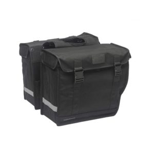 Alforjas New Looxs canvas Hybride 46.5L impermeables lienzo negro con reflectantes (39x33x18 cm)