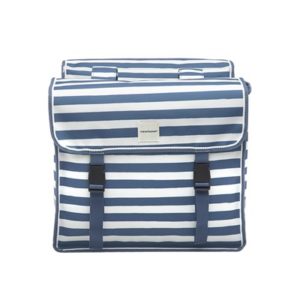 Alforjas New Looxs Fiori Nomi impermeables poliester 30L azul/blanco con reflectantes (37x33x12.5 cm