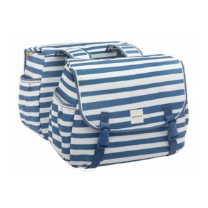 Alforja New Looxs Joli Nomi 37L impermeable poliester azul/blanco con reflectantes (38x30x18 cm)