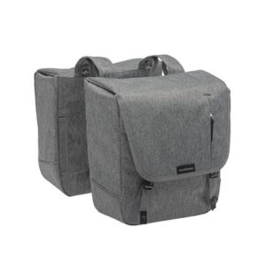 Alforjas New Looxs Nova 32L impermeables poliester gris con reflectantes (35x35x15 cm)