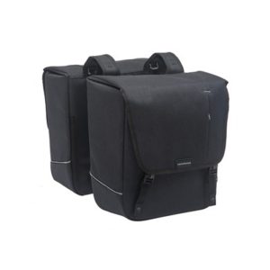 Alforjas New Looxs Nova MIK 32L impermeables poliester negro con reflectantes (35x35x15 cm)