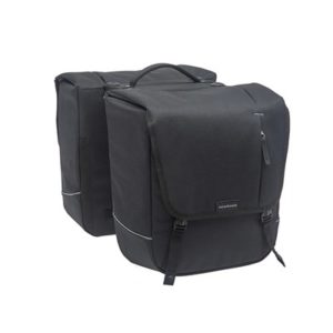 Alforjas New Looxs Nova Racktime 32L impermeables poliester negro con reflectantes (35x35x15 cm)