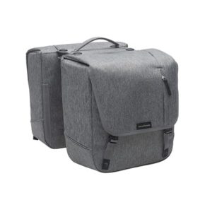 Alforjas New Looxs Nova Racktime 32L impermeables poliester gris con reflectantes (35x35x15 cm)