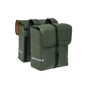 Alforjas New Looxs Odense 39L impermeables verde con reflectantes (38x34x16 cm)