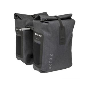 Alforjas New Looxs Varo MIK 40L impermeable nylon gris con reflectantes (43x28x17 cm)
