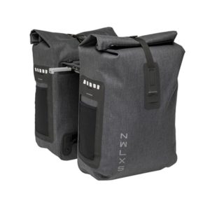 Alforjas New Looxs Varo MIK 40L impermeable nylon negro con reflectantes (43x28x17 cm)