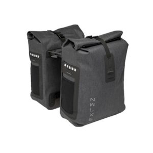 Alforjas New Looxs Varo Racktime 40L impermeable nylon negro con reflectantes (43x28x17 cm)