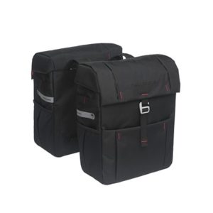 Alforjas New Looxs Vigo 37L impermeable poliester negro logo reflectante (40x31x15 cm)