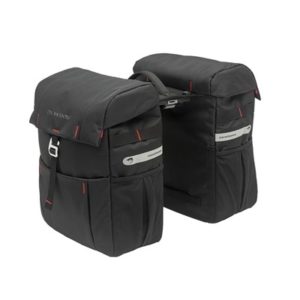 Alforjas New Looxs Vigo MIK 37L impermeable poliester negro logo reflectante (40x31x15 cm)