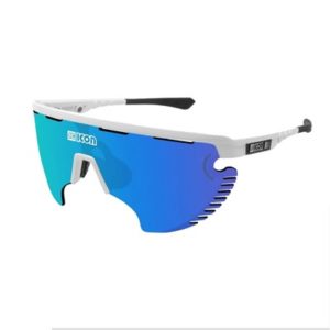 Gafas Scicon Aerowing lamon SCNPP lente multireflejo azul/montura blanco brillo