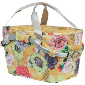Cesta trasera Basil Bloom Field Carry All MIK 22L impermeable amarillo flores c/reflec (48x28x24 cm)