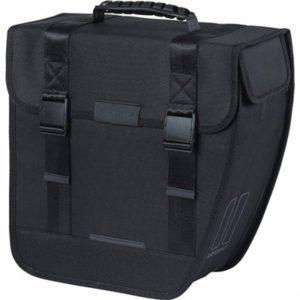 Alforja derecha Basil Tour MIK 14L impermeable poliester negro con reflectantes (34x14x34 cm)