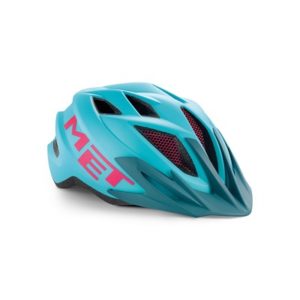 Casco Junior MET Crackerjack azul claro/magenta mate talla unica (52-57 cm)