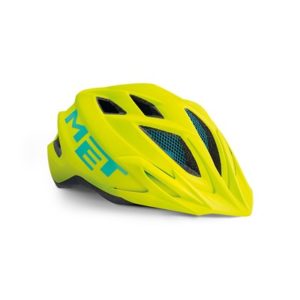 Casco Junior MET Crackerjack amarillo/turquesa mate talla unica (52-57 cm)