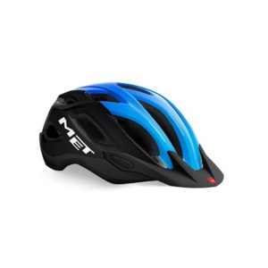 Casco MET Crossover negro/cian brillo