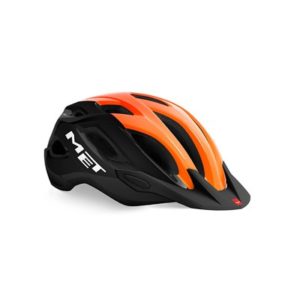 Casco MET Crossover negro/naranja brillo