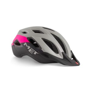 Casco MET Crossover gris/rosa mate