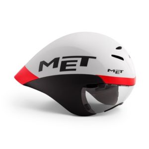 Casco MET Drone blanco/negro/rojo mate