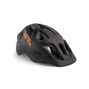 Casco Junior MET Eldar negro/naranja mate talla unica (52-57 cm)