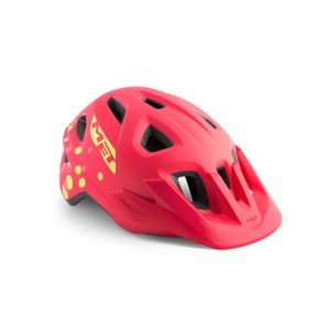Casco Junior MET Eldar rosa coral/puntos amarillos mate talla unica (52-57 cm)