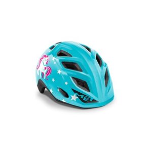 Casco Junior MET Genio azul unicornio brillo talla unica (52-57 cm)
