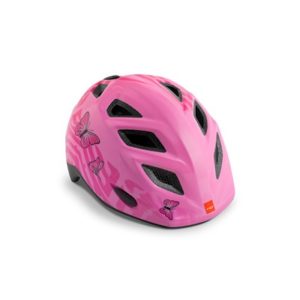 Casco Junior MET Genio rosa mariposas brillo talla unica (52-57 cm)