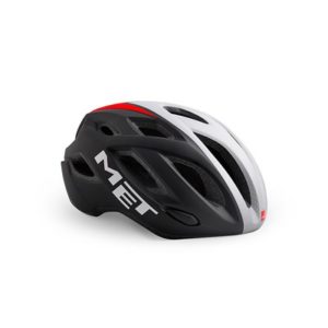 Casco MET Idolo negro/blanco/rojo mate